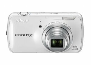 【中古 良品】 Nikon デジタルカメラ COOLPIX S800c Android搭載 光学10倍ズーム ホワイト S80　(shin