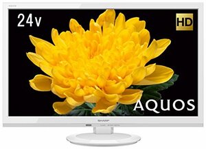 シャープ AQUOS 24V型 ハイビジョン 液晶テレビ ホワイト LC-24P5-W(中古品)　(shin