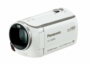 【中古 良品】 Panasonic デジタルハイビジョンビデオカメラ V300 内蔵メモリー32GB パールホ　(shin