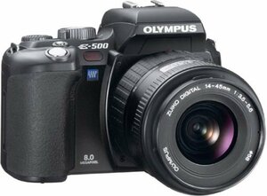 【中古 良品】 OLYMPUS デジタル一眼レフカメラ E-500 ブラック レンズセット　(shin