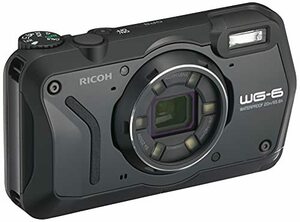 RICOH WG-6 ブラック 本格防水カメラ 20メートル防水 耐衝撃 防塵 耐寒 2000万画素 4K動画対応 高