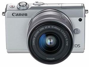 Canon ミラーレス一眼カメラ EOS M100 EF-M15-45 IS STM レンズキット(ホワイト) EOSM100WH1545ISSTMLK(中古品)　(shin