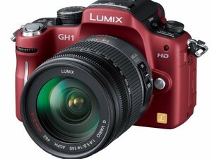 パナソニック デジタル一眼カメラ LUMIX GH1 レンズキットコンフォートレッド DMC-GH1K-R(中古品)　(shin