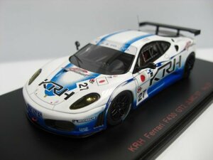 エブロ 1/43 KRH フェラーリ F430 JLMC 2007 #27 ホワイト/ブルー (レジンモデル) 完成品(中古 未使用品)　(shin