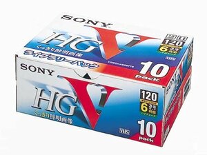 ソニー VHSビデオテープハイグレード120分10巻パック 10T-120VHG 【SONY】(中古品)　(shin