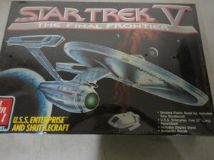#6876 AMT Star Trek V the Final Frontier U.s.s. Enterprise and Shuttlecraft Plastic Model Kit,needs Assembly(中古品)　(shin