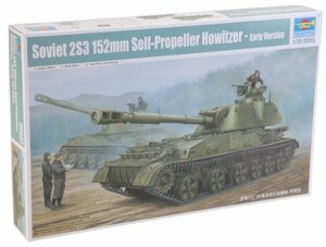 トランペッター 1/35 ソビエト軍 2S3アカーツィヤ 152mm自走榴弾砲 プラモデル(中古 未使用品)　(shin