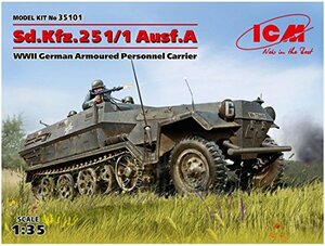 ICM 1/35 ドイツ陸軍 Sd.Kfz.251/1 Ausf.A 装甲兵員輸送車 プラモデル 35101(中古 未使用品)　(shin