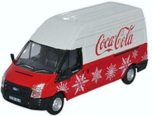 OXFORD 1/76 フォード トランジット MK5 LWB High コカコーラ Xmas 完成品(中古 未使用品)　(shin