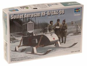 トランペッター 1/35 ソビエト軍 RF-8 武装スノーモービル プラモデル(中古 未使用品)　(shin