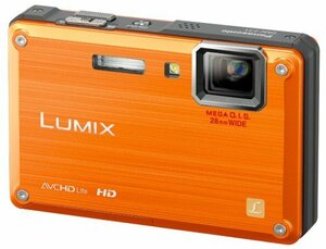 パナソニック 防水デジタルカメラ LUMIX (ルミックス) FT1 サンライズオレンジ DMC-FT1-D(中古品)　(shin