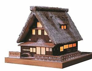 ウッディジョー 灯1 雪の合掌造り 木製模型(未使用品)　(shin