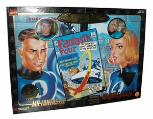 Marvel Famous Cover 8 Inch Action Figures - Mr. Fantastic and Invisible Woman(中古品)　(shin