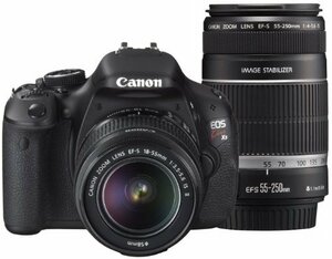 【中古品】 Canon デジタル一眼レフカメラ EOS Kiss X5 ダブルズームキット EF-S18-55ｍｍ/　(shin