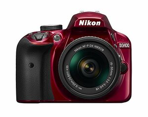 Nikon デジタル一眼レフカメラ D3400 AF-P 18-55 VR レンズキット レッド D3400LKRD(中古品)　(shin
