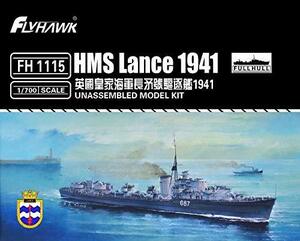 フライホークモデル 1/700 イギリス海軍駆逐艦 ランス 1941年 プラモデル FLYFH1115(中古品)　(shin