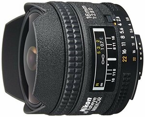 Nikon フィッシュアイレンズ Ai AF fisheye Nikkor 16mm f/2.8D フルサイズ対応(中古 未使用品)　(shin