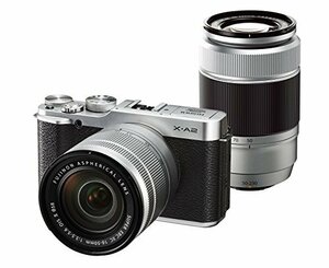 【中古 良品】 FUJIFILM ミラーレス一眼 X-A2 ダブルズームレンズキット シルバー X-A2S1650II　(shin