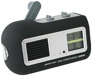 ドリテック(dretec) コンパクトラジオライト ブラック PR-307BK(中古品)　(shin