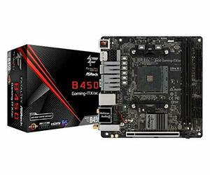 ASRock AMD B450チップ搭載 Mini-ITX マザーボード Fatal1ty B450 Gaming-ITX/ac(中古品)　(shin