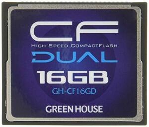 グリーンハウス 233倍速(37MB/s)ハイスピードコンパクトフラッシュ 16GB GH-CF16GD(中古品)　(shin