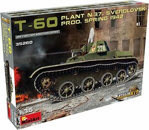 ミニアート 1/35 ソビエト軍 T-60 第37工場 スベルドロフスク製 1942年春 フルインテリア (内部再現)