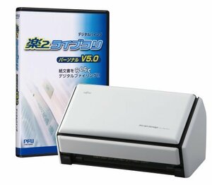 FUJITSU ScanSnap S1500 楽2ライブラリパーソナルV5.0セットモデル FI-S1500-SR(中古品)　(shin