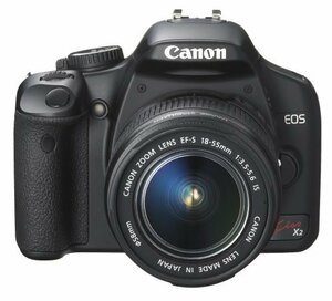 【中古 良品】 Canon デジタル一眼レフカメラ EOS Kiss X2 レンズキット KISSX2-LKIT　(shin