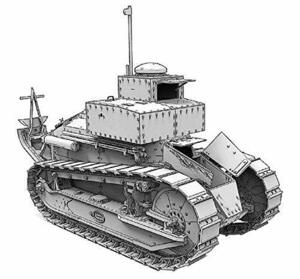 モンモデル 1/35 フランス軽戦車 ルノーFT T.S.F 通信戦車 MES002 日本限定(未使用品)　(shin