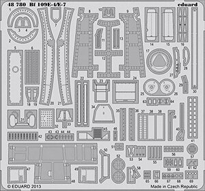 エデュアルド 1/48 Bf 109E-4/E-7 エデュアルド用 EDU48780(中古 未使用品)　(shin