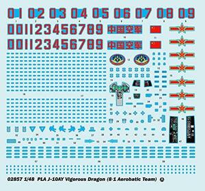 トランペッター 1/48 中国空軍 J-10AY戦闘機 “八一飛行表演隊” プラモデル(中古 未使用品)　(shin