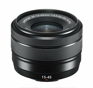 FUJIFILM X 交換レンズ フジノン ズーム 標準 コンパクト XC15-45mm 手ブレ補正 電動ズーム ブラック F XC15-45MMF3.5(中古品)　(shin