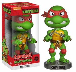 ミュータント タートルズ ワッキーワブラー ボブルヘッド ラファエロ/Wacky Wobbler Teenage Mutant Ninja Turtles Ra(中古品)　(shin