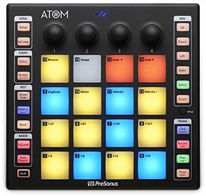 PreSonus ATOMプロダクション＆パフォーマンスパッドコントローラー、Studio One Artistソフトウェア搭載(中古 未使用品)　(shin