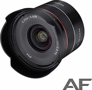 SAMYANG 単焦点広角レンズ AF 18mm F2.8 FE ソニーαE用 フルサイズ対応 885984(中古 未使用品)　(shin