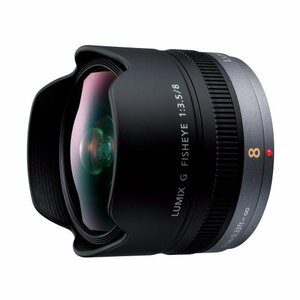 パナソニック 単焦点 魚眼レンズ マイクロフォーサーズ用 ルミックス G FISHEYE 8mm/F3.5 H-F008(中古品)　(shin