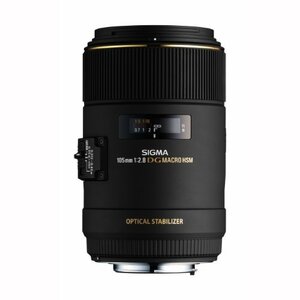 SIGMA 単焦点マクロレンズ MACRO 105mm F2.8 EX DG OS HSM キヤノン用 フルサイズ対応 258542(中古 未使用品)　(shin