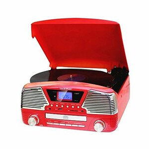 (中古品)TechPlay ODC35 RD, 3 Spead turntable, programmable MP3 CD player, USB/　(shin