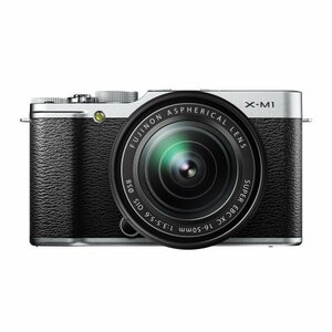 【中古 良品】 FUJIFILM ミラーレス一眼 X-M1 レンズキット シルバー F X-M1S/1650KIT　(shin