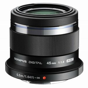 【新品】 OLYMPUS 単焦点レンズ M.ZUIKO DIGITAL 45mm F1.8 ブラック　(shin