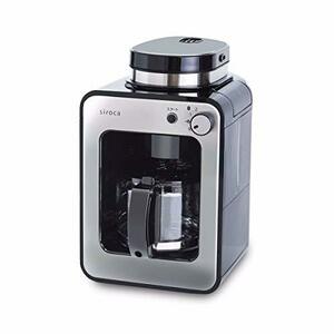 シロカ 全自動コーヒーメーカー アイスコーヒー対応 静音 コンパクト ミル2段階 豆/粉両対応 蒸らし ガラスサーバー SC-A211 　(shin