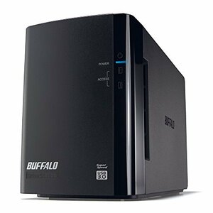 (中古品)BUFFALO RAID1対応 USB3.0用 外付けハードディスク 2ドライブモデル 2TB HD　(shin