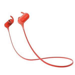 ソニー SONY ワイヤレスイヤホン MDR-XB50BS : 防滴/スポーツ向け Bluetooth対応 マイク付き レッド M(中古品)　(shin