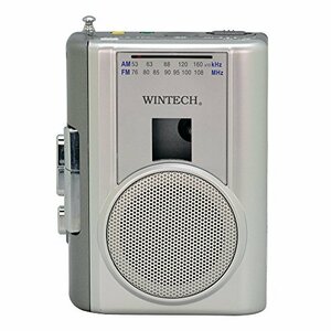 WINTECH AM/FMラジオ付テープレコーダー (FMワイドバンド対応) シルバー PCT-02RM　(shin
