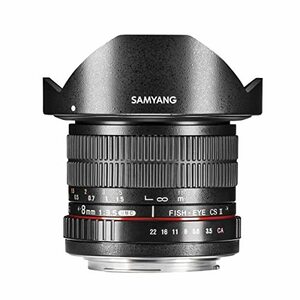 SAMYANG 単焦点魚眼レンズ 8mm F3.5 キヤノン EF用 APS-C用 フード脱着式(中古 未使用品)　(shin