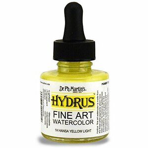 Dr. Ph. Martin's Hydrus Fine Art Watercolor, 1.0 oz, Hansa Yellow Ligh(未使用品)　(shin