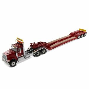 International HX520 Tandem Tractor Red XL 120 Lowboy Trailer 1/50 Diecast Model Diecast Masters 71016(中古 未使用品)　(shin