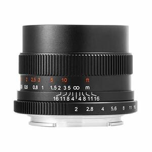 【国内正規品】 七工匠 7Artisans 単焦点レンズ 35mm F2 フード組込 (ソニーE（フルサイズ対応）, ブラック) 3520EB(中古 未使用品)　(shin