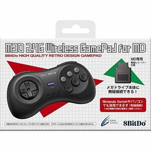 8BitDo M30 2.4G Wireless GamePad for MD ブラック 【メガドライブ/SWITCH(有線)用コントローラー】 - Switch(中古 未使用品)　(shin