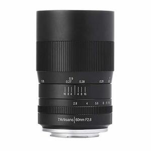 【国内正規品】七工匠 7Artisans 単焦点レンズ 60mm F2.8 Macro (マイクロフォーサーズ, ブラック) 6028M43B(中古 未使用品)　(shin